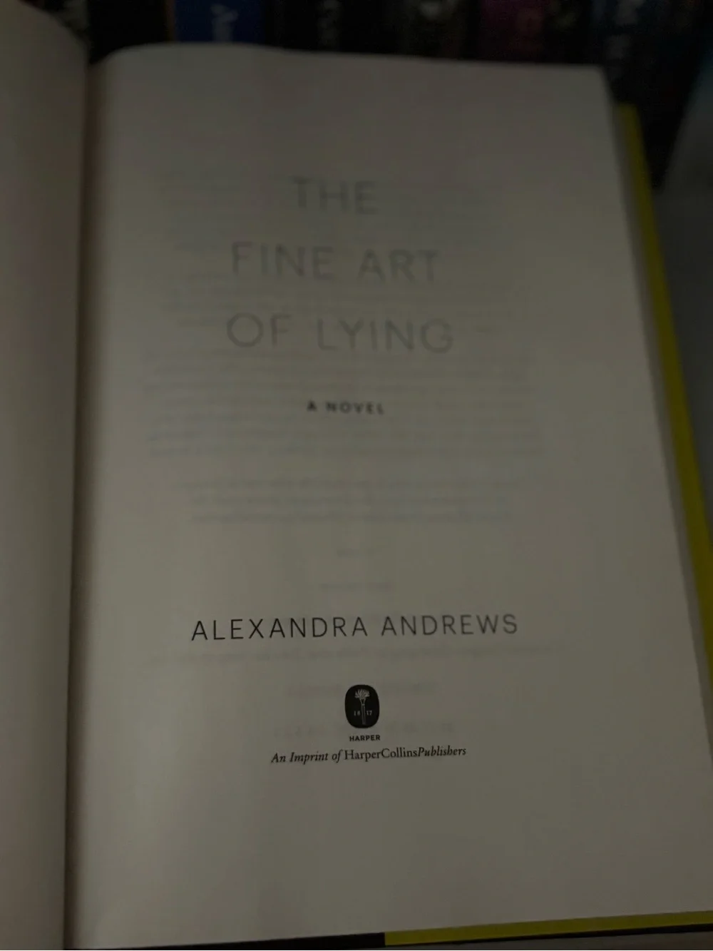 The Fine Art of Lying Alexandra Andrews Target Exclusive First Edition